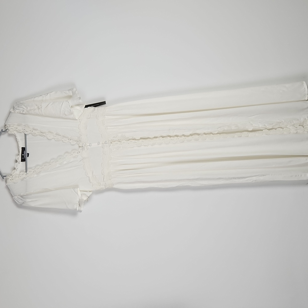 NWT Lulu's White Short Sleeve Duster Size XS